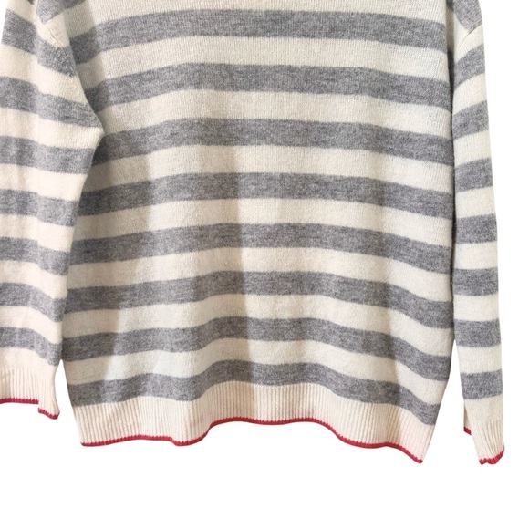 Velvet by Graham & Spencer Rylan Stripe Wool Cashmere Sweater Size Large - Picture 6 of 12